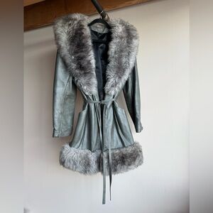 Vintage 70's Scully Los Angeles Penny Lane Leather Shearling Princess Coat M